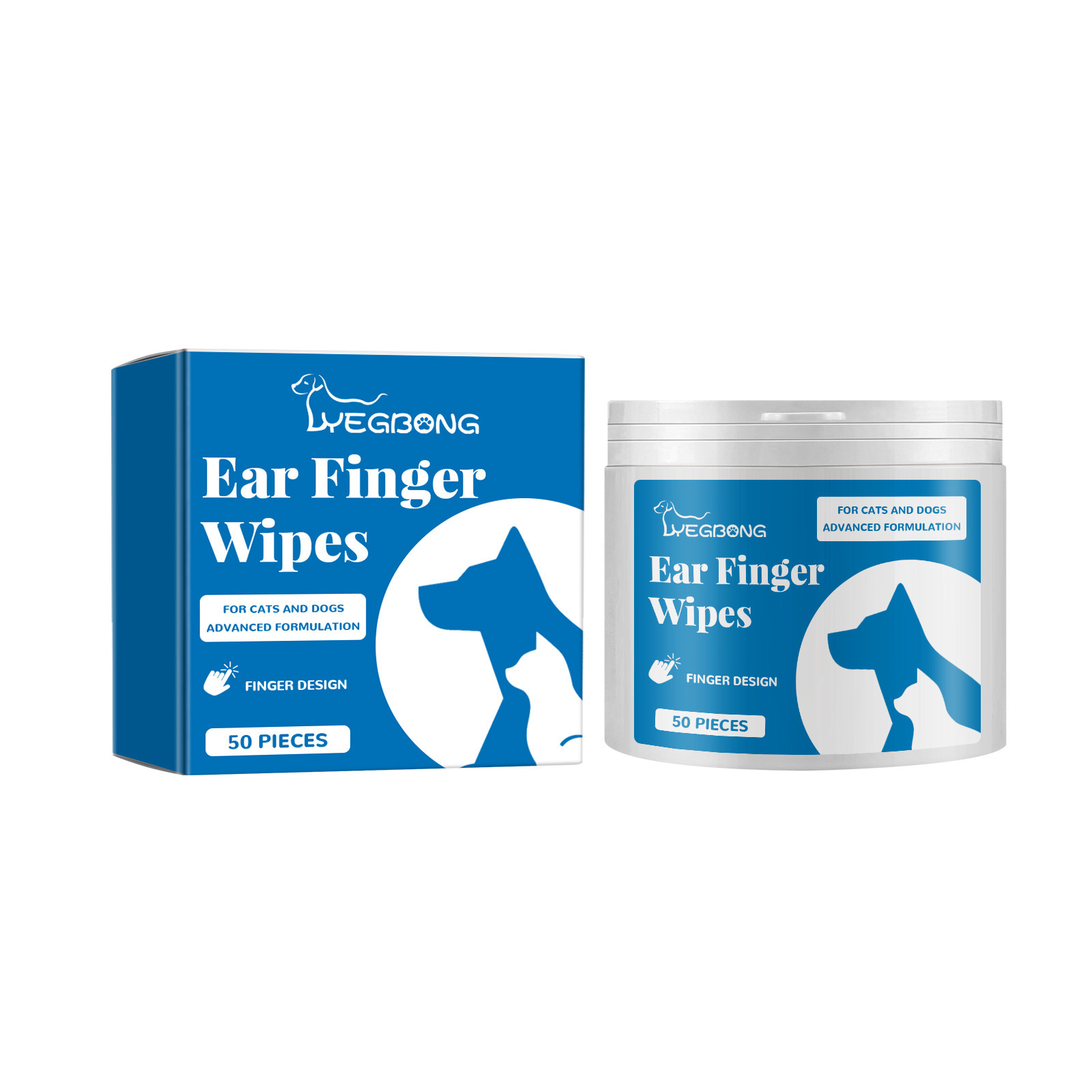 Pet Finger Wipes, Ear Care Finger Cover Ear Wax Ear Mite Cleaning Care — image 1