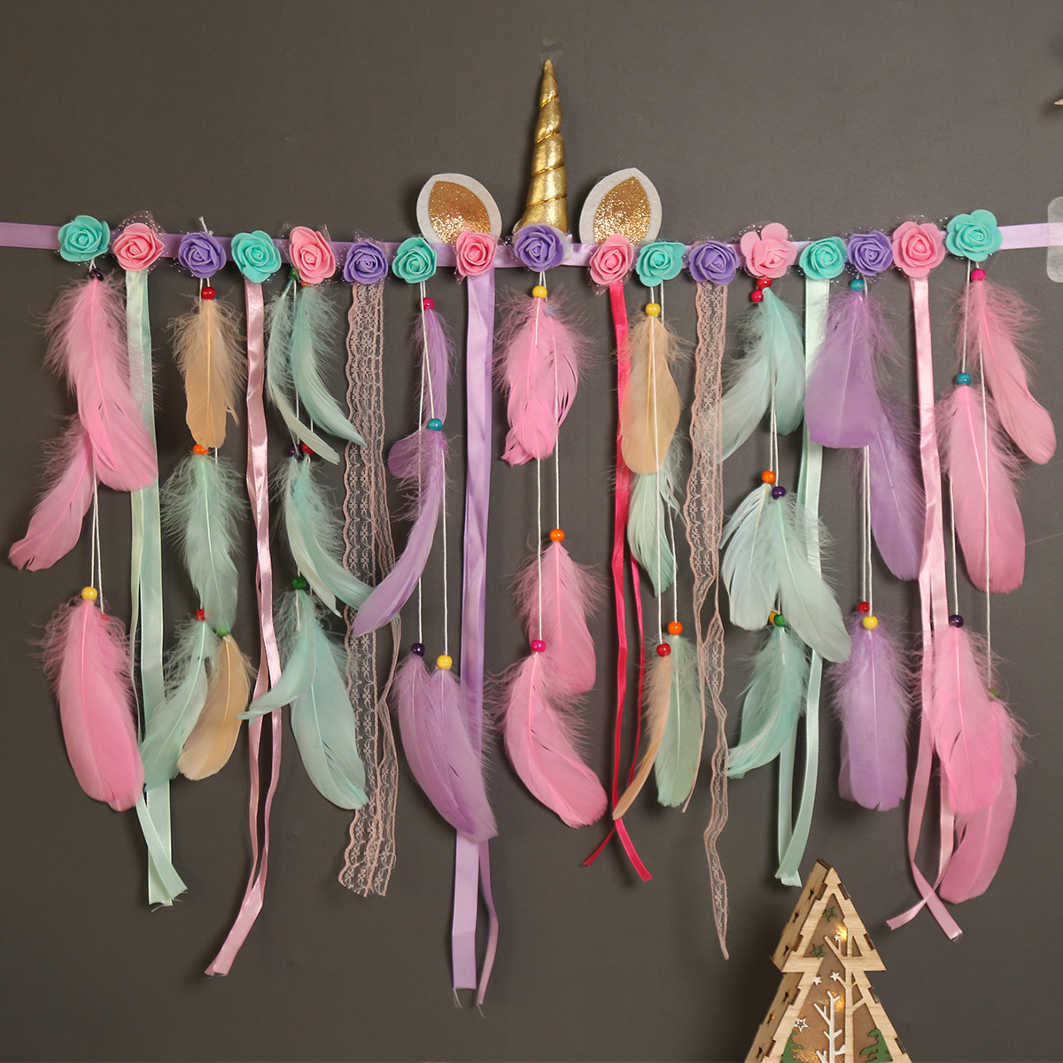 Fresh Girl Room Unicorn Veil Decoration Pendant Homestay Decoration Pendant Classmate Birthday Gift — image 8