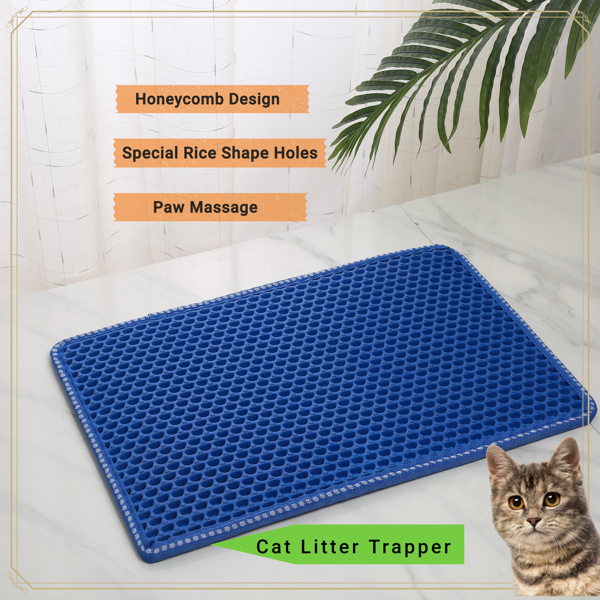 Double-layer Rice Cat Litter Mat — image 1