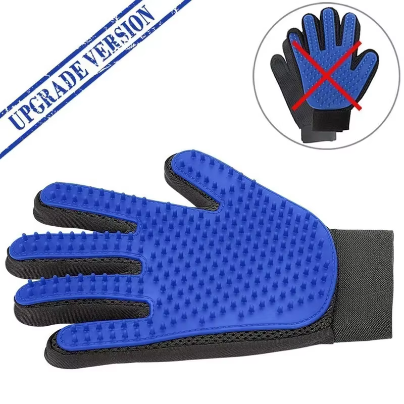 Silicone Pet Grooming Gloves Cats Hair Brush and Comb Gloves to Bathe Dogs Cleaning Hair Removal for Dog Animal Use Supplies — image 4