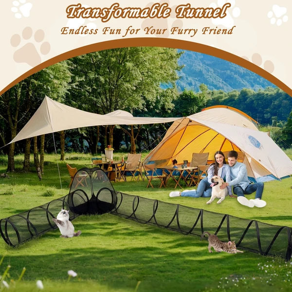 Recintos para Gatos al Aire Libre, Tiendas Portátiles para Gatos Afuera, Jaulas Libres de Cárcel para Gatos en el Exterior, Recinto para Mascotas al Aire Libre con Túneles para Gatos y Pequeños Animales — imagen 5