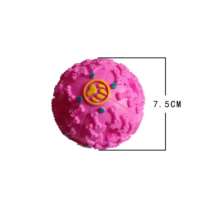 Pelota de comida sin fugas, juguete sonoro colorido con ruido de goma, resistente a mordiscos, juguete de sonido que se mueve — imagen 5
