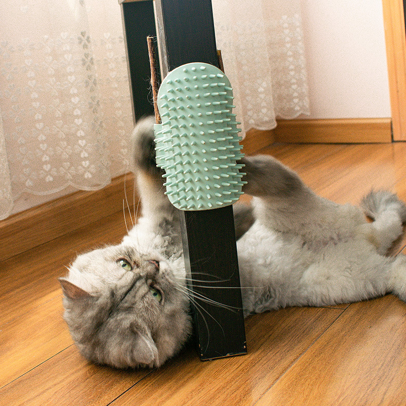 Corner Rubbing Device Rubbing Itching Massage Comb Cat Toy Teasing Cat Stick Pet Cat Supplies — image 3