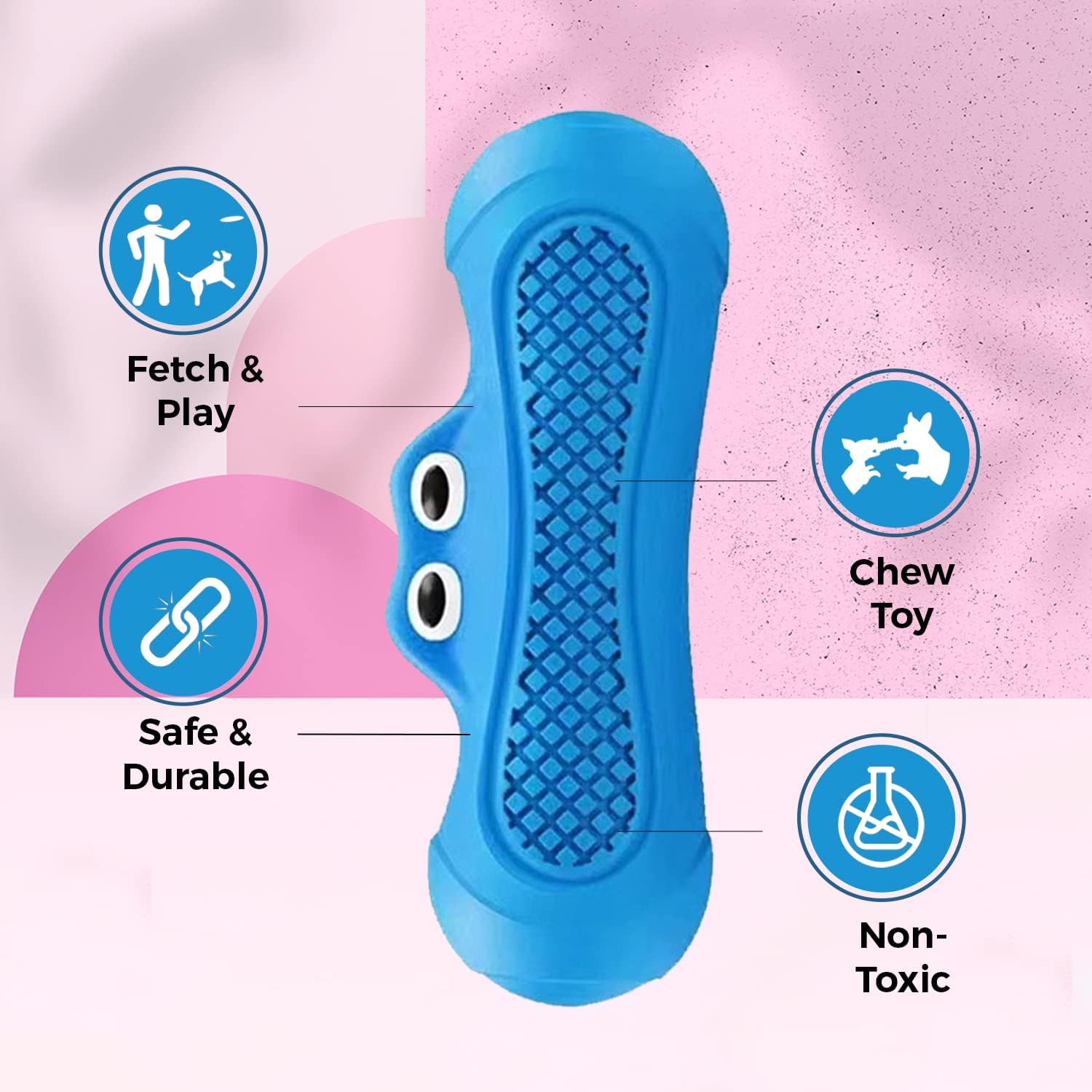 Goofy Tails Dog Toys | Rubber Crazy Monster Squeaky Toys For Dogs| Dog Dental Stick Toy For Medium And Large Breeds| Toy For Aggressive — image 4