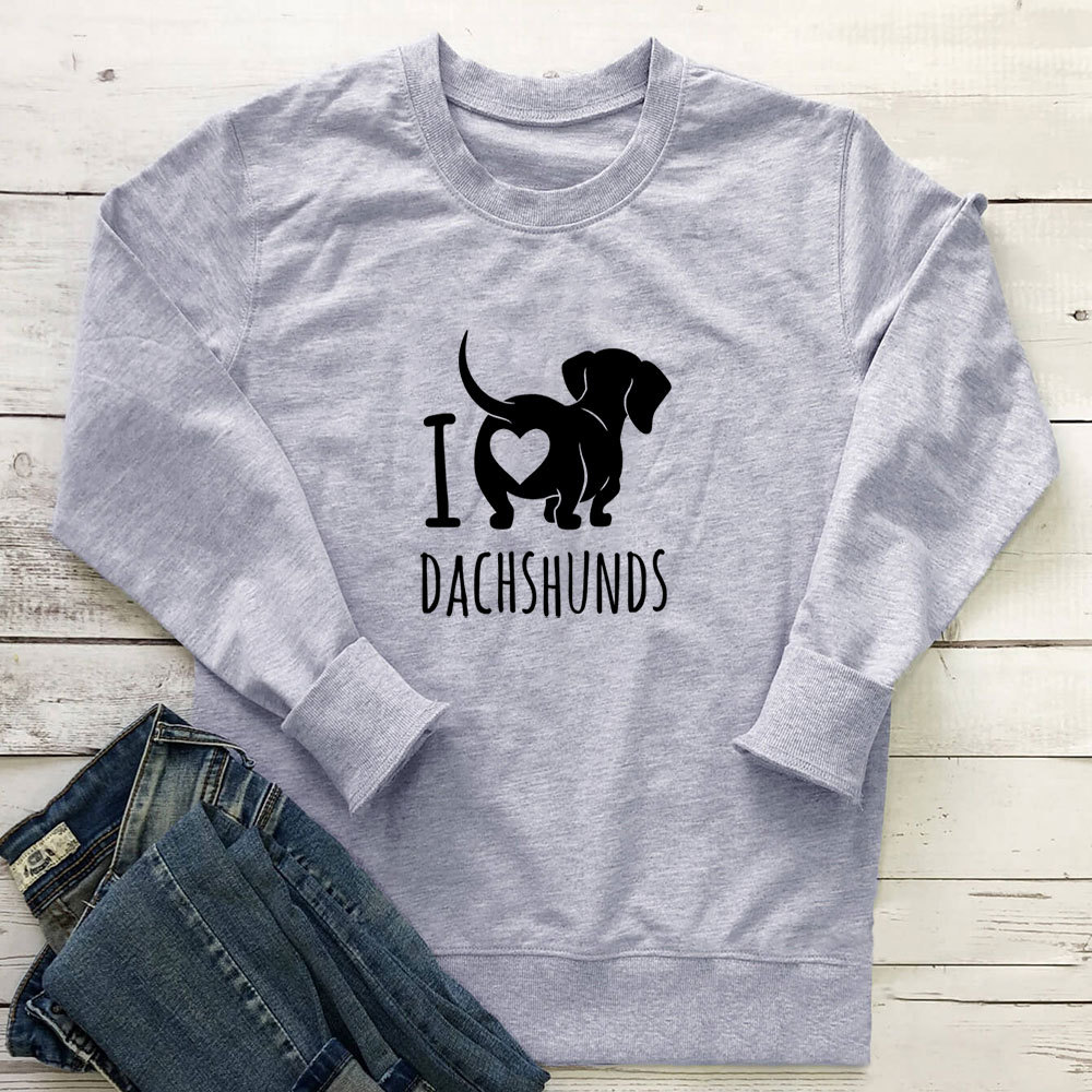 I Love Dachshunds Dog Printed Hoodie — image 6