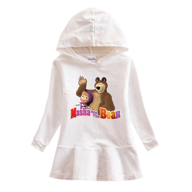 Girls hooded sweatshirt dress Martha and bear — image 7