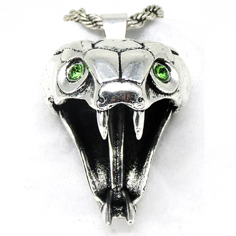 Cadena de Collar de Animal Salvaje con Piedras de Rhinestones Plateadas y Doradas — imagen 12