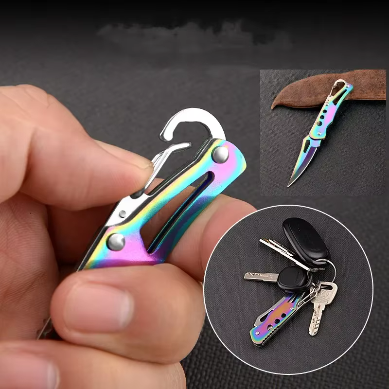 Stainless steel folding knife, survival knife, hunting knife, fruit knife, portable pocket knife for camping and outdoor fishing — image 3