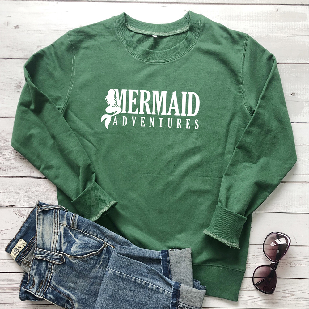 Mermaid Adventures letter mermaid hoodie — image 6