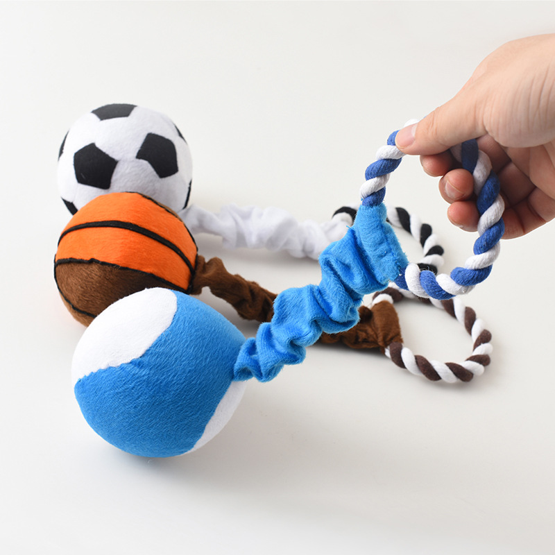 Pelota de Sonido para Perros Molar Super Suave Tela Juguetes Interactivos para Cachorros Suministros de Entrenamiento — imagen 2