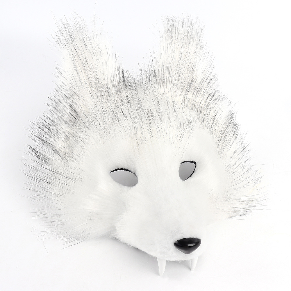 Halloween Realistic Wolf Tooth Mask 3D Set Cosplay Lone Wolf Plush Animal Tail Party Costume Accessory — image 11
