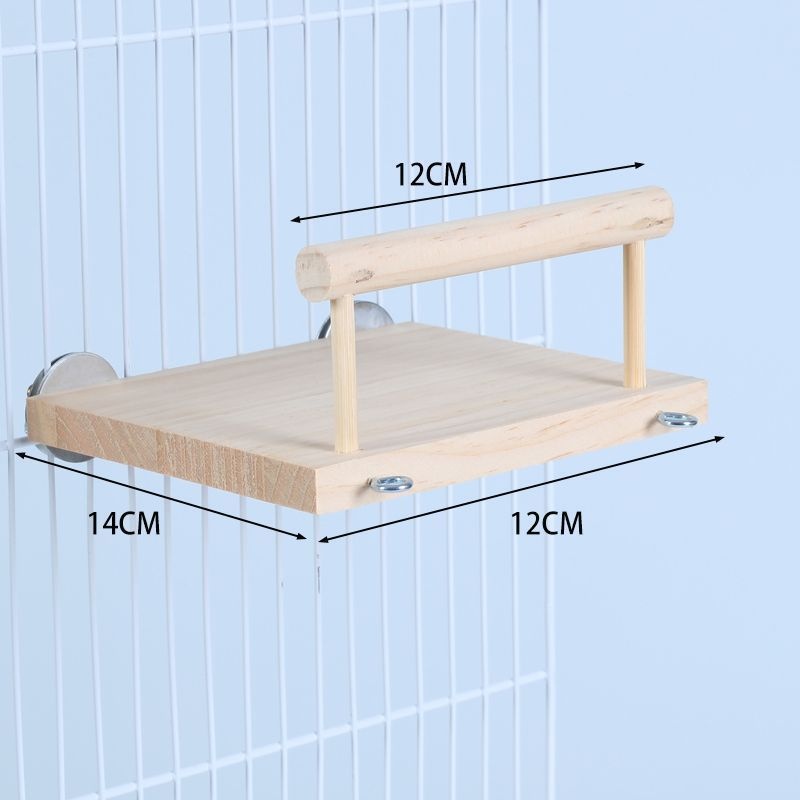 Climbing And Playing Bird Cage Accessories Toy Solid Wood Jumping Platform Standing Board — image 2