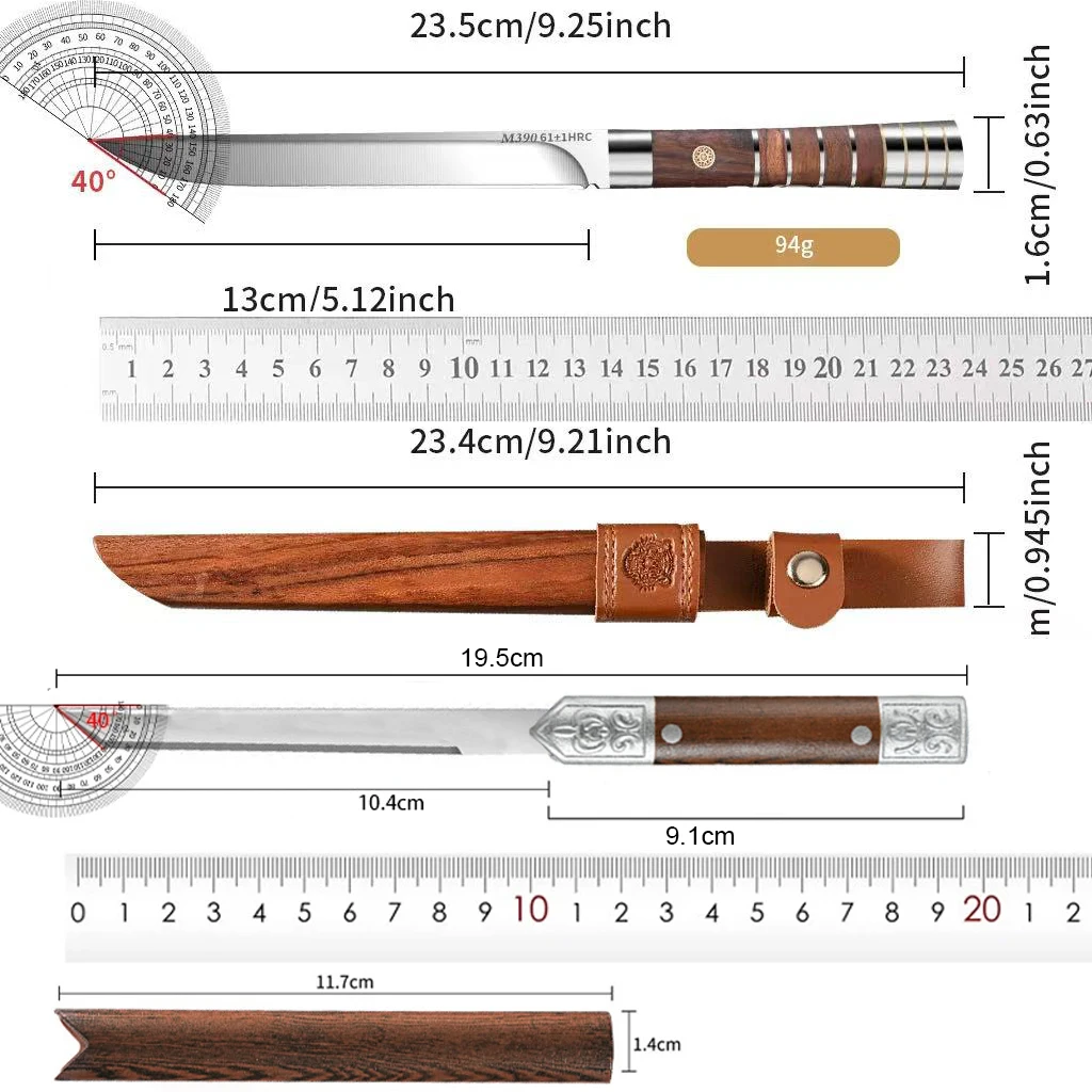 1/2/3 Straight Blade Kitchen Knife Set, Professional Kitchen Fruit Knife, Portable Cutting Knife, High Hardness Japanese Knife — image 6