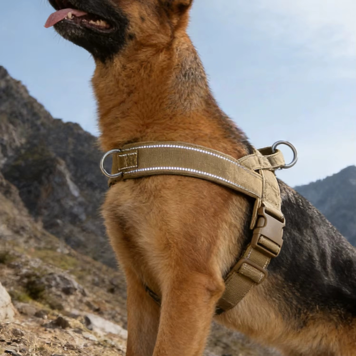 Tactical No-Pull Dog Harness for Large Breed: Heavy-Duty Vest with Reflective Strip, Adjustable & Padded for Control and Pullers — image 1