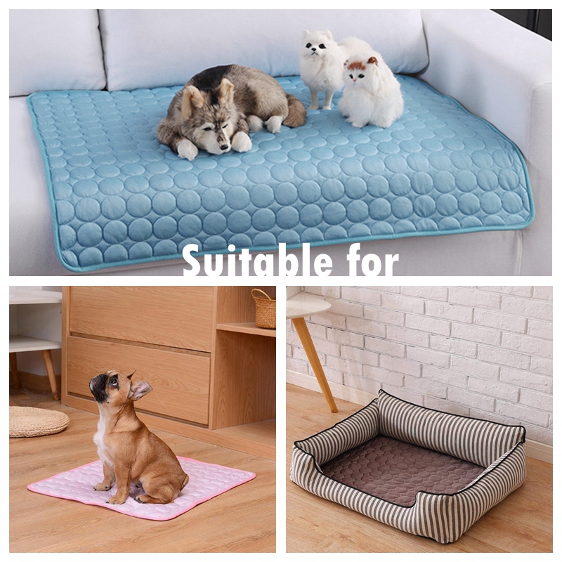 Dog Mat Cooling Summer Pad Mat For Dogs Cat Blanket Sofa Breathable Pet Dog Bed Summer Washable For Small Medium Large Dogs Car — image 3