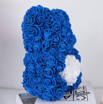 Ramo de rosas simuladas de oso que abraza el corazón, regalo de cumpleaños para ositos de peluche — imagen 5