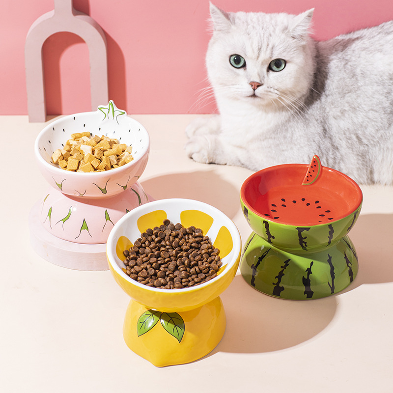 Ceramic Cat Food Bowl To Protect Cervical Vertebra Oblique Mouth Pet Bowl — image 3