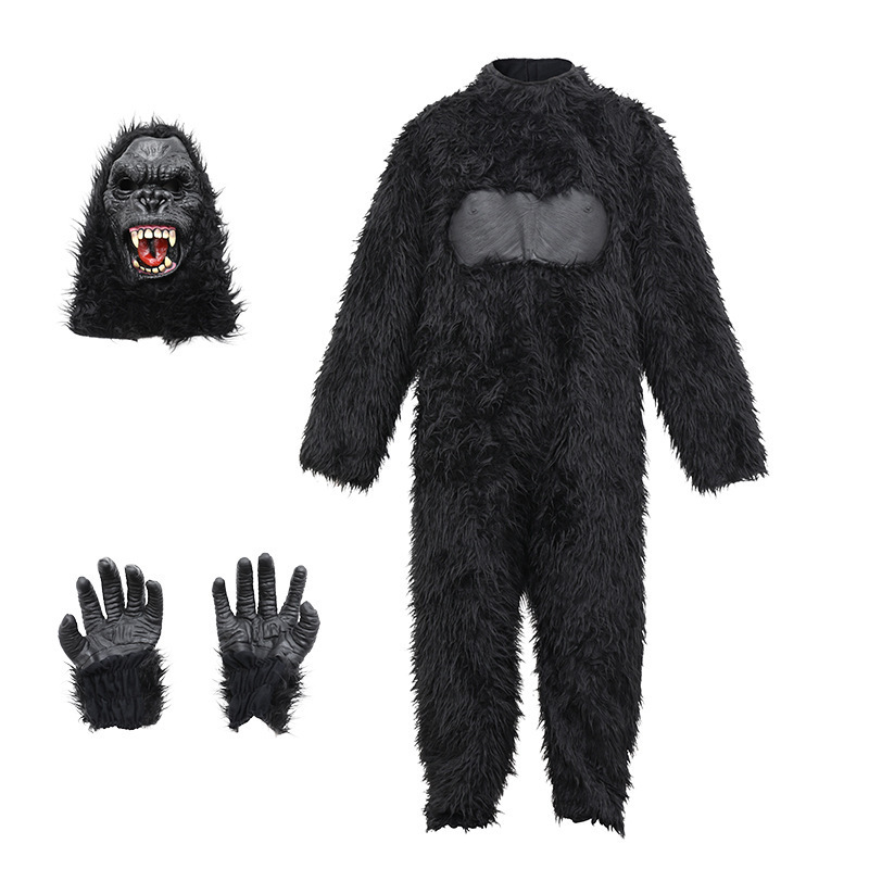 Children's Halloween Parent-Child Monster Party Costume Animal Costume King Kong Plush Gorilla — image 6