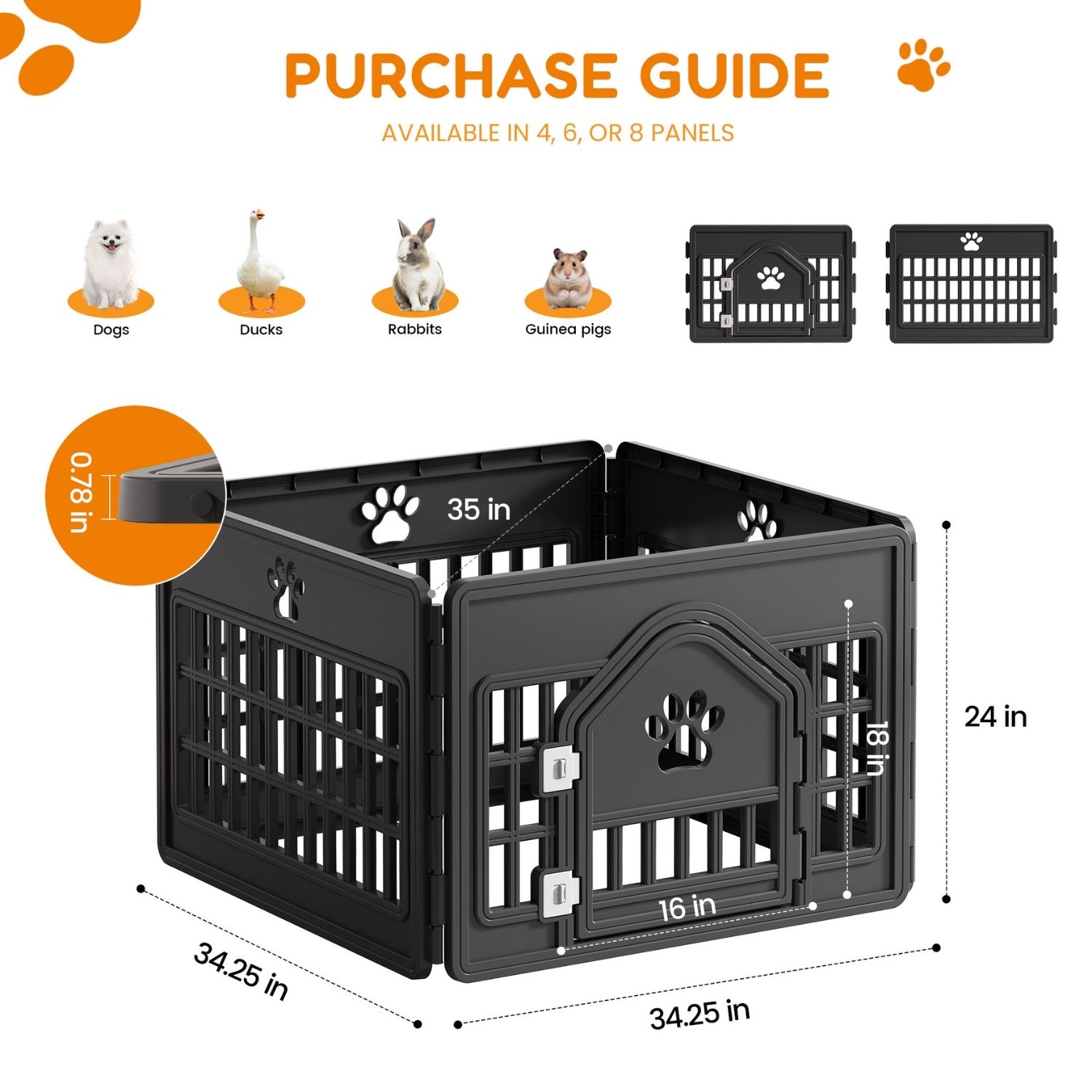 Plastic Dog With Movable Enclosure, Suitable For Small And Medium-sized Dogs, Cats And Rabbits — image 3