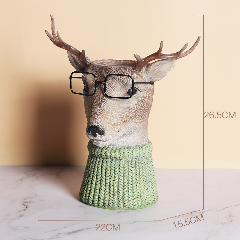 Resin Courtyard Garden Animal Flower Pot Vase Decoration — image 3