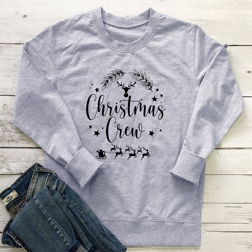 Christmas reindeer print hoodie with letters — image 5