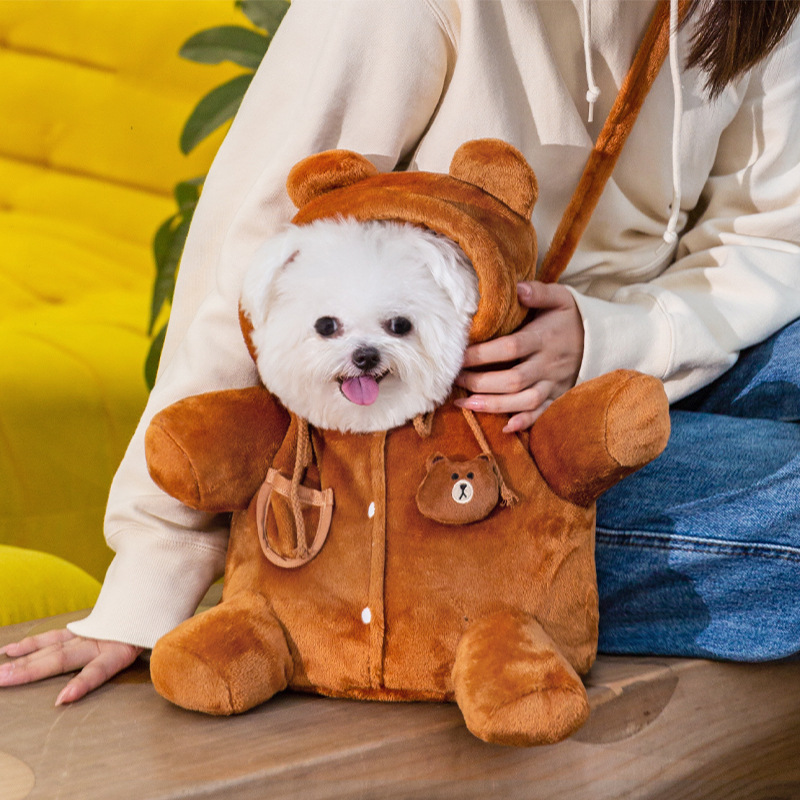 Bolsa cruzada con hombro único para mascotas, bolsa de crossbody para perros y gatos portátiles — imagen 1