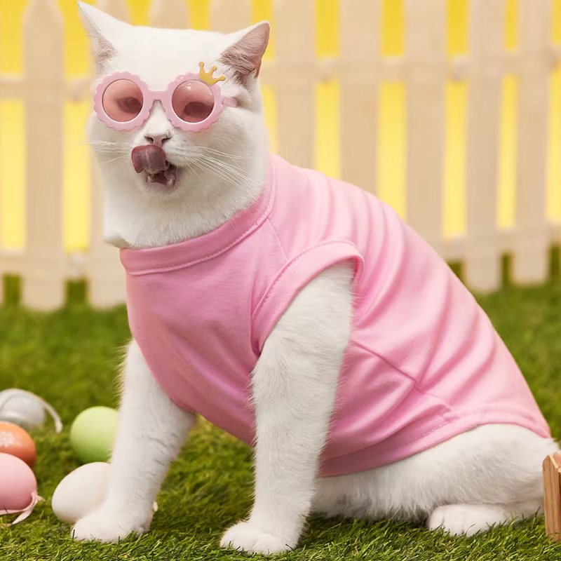 Top de baño suave y transpirable, chaleco sin mangas de verano para perros y gatos, camiseta ligera para cachorros, ropa cómoda para mascotas — imagen 5