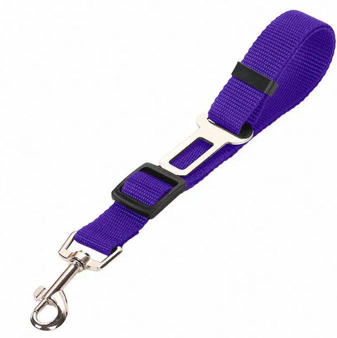 Cinturón de seguridad para mascotas ajustable de nylon para automóvil - Cuerdas para perros y gatos seguras en el asiento del pasajero — imagen 7