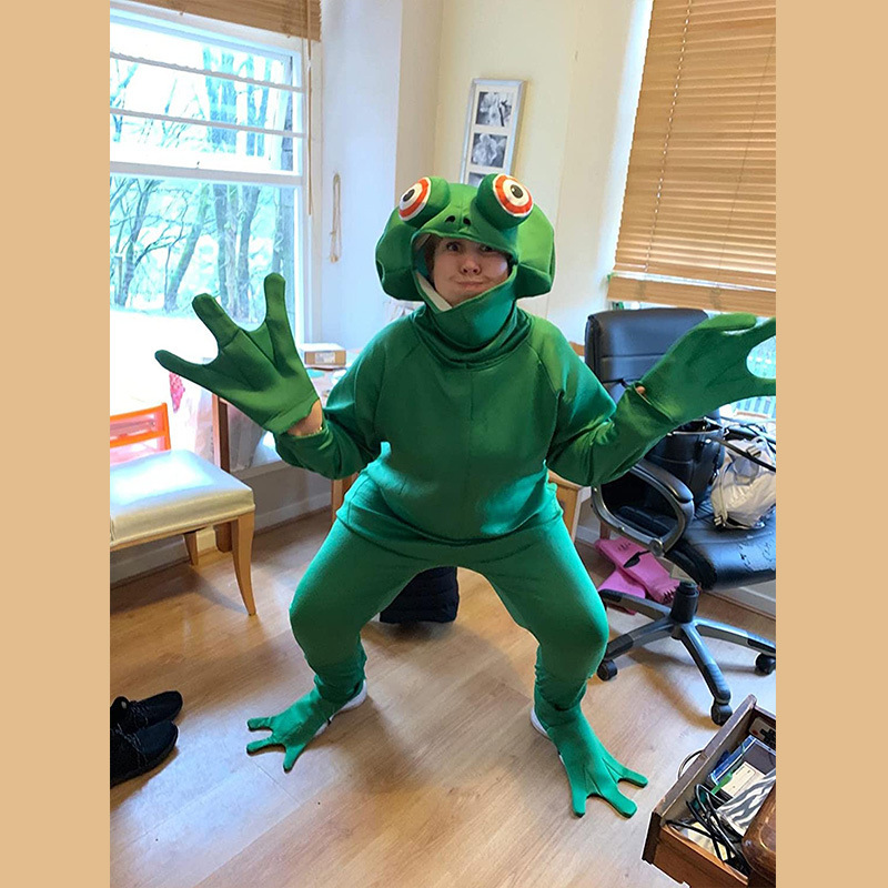 Halloween Costume Men's Frog Prince Costume Frog Character Costume Animal Role Play Costume — image 4