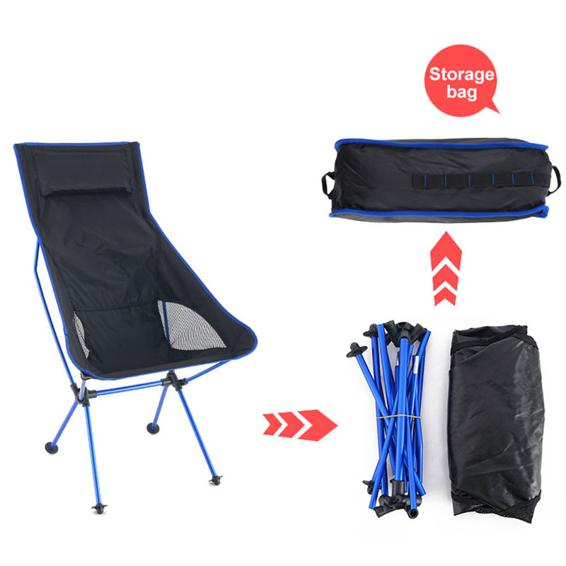 Silla de Pescar Portátil Grande para Exterior con Almohadilla — imagen 1