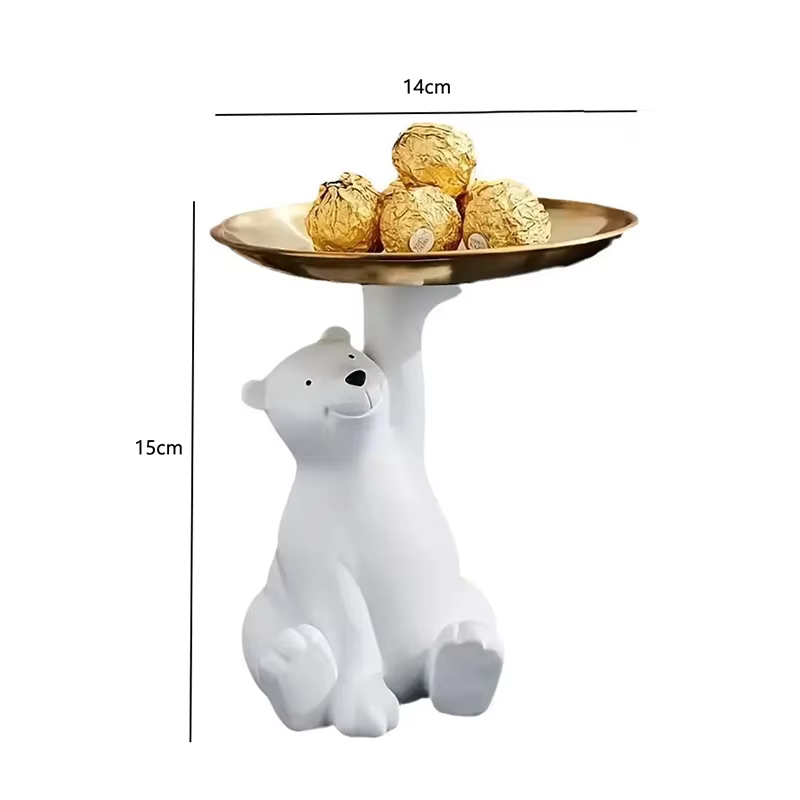 Creative Polar Bear Seated Position Tray Storage Accessories That Can Store Keys Decorations for Friends Birthday Gifts — image 6