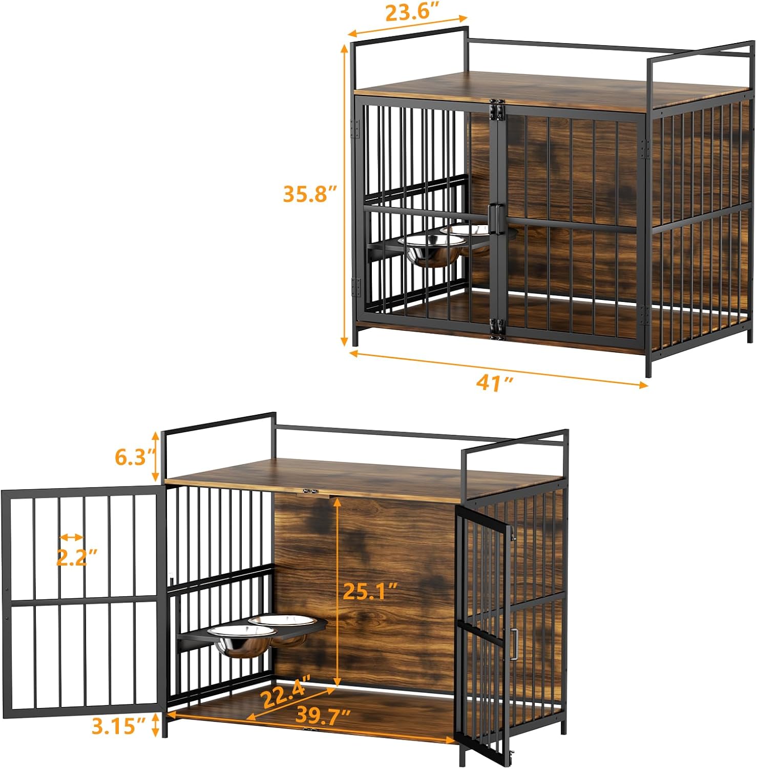 Cámaras para Perros de Estilo Mueble para Grandes Razas Indoor Resistentes Super Fuertes 41" — imagen 2