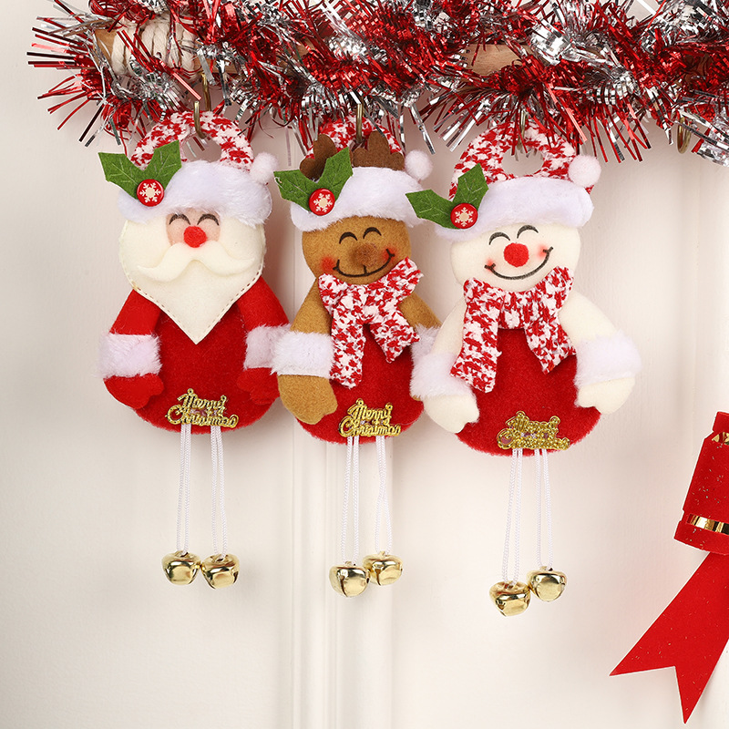 Christmas Pendant Accessories Cartoon Santa Claus Elk Pendant Christmas Tree Bell Backpack Mobile Phone Pendant — image 2