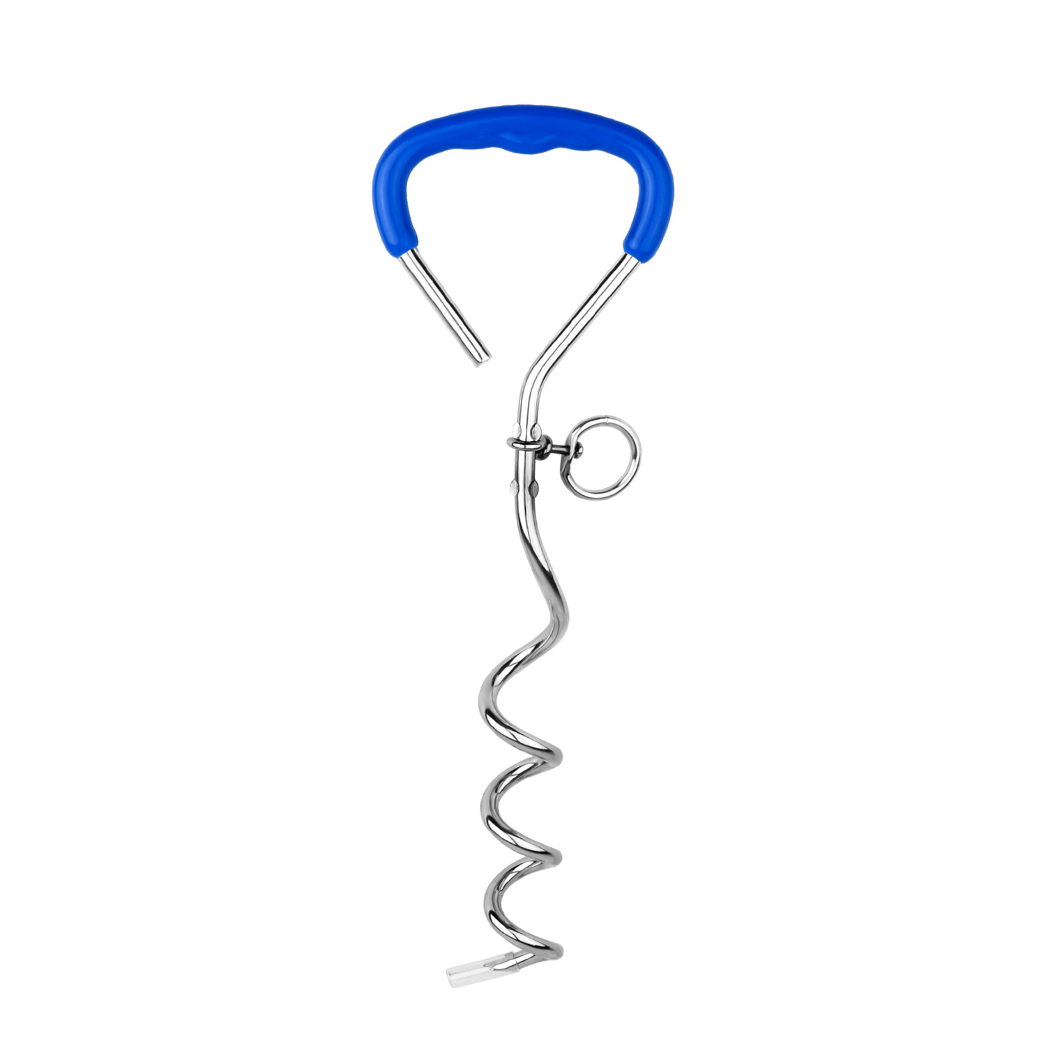 Outdoor Pet Supplies Dog Stake Chrome Plated Spiral Ground Anchor Dog Tether Stock — image 6