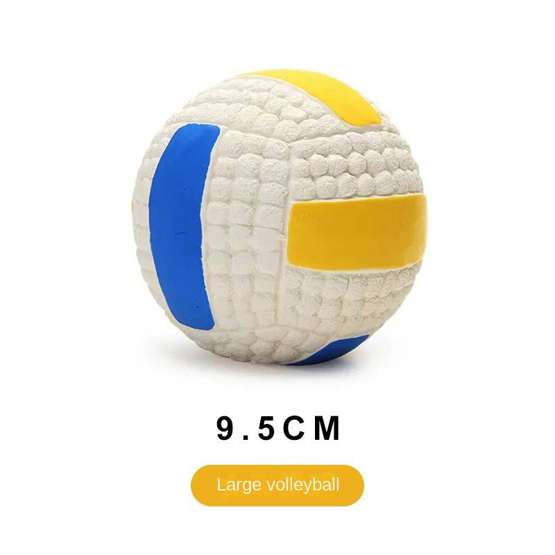 Pelota de Fútbol Rugby con Sonido para Limpiar Dientes, Textura Espesa y Resistente para Perros Grandes Juguetes de Látex — imagen 9