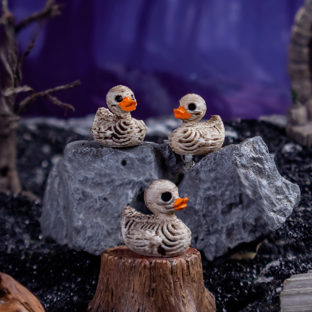10pcs Halloween Hell Skeleton Duck Ornament DIY Jewelry Accessories Resin Craft Car Decorative Figurine — image 2