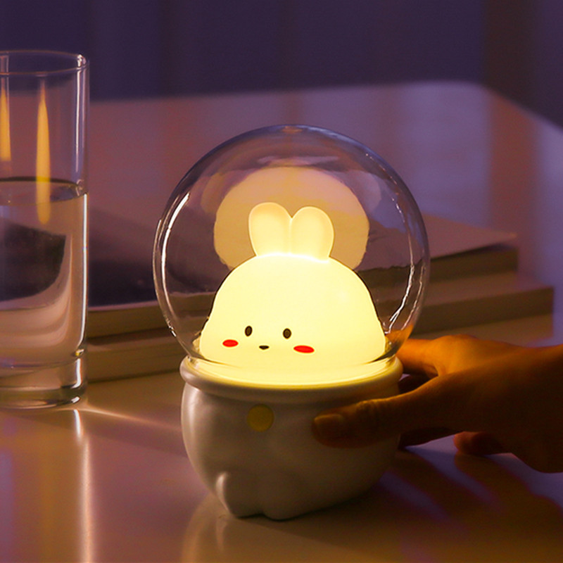 Cute Pet Night Light USB Charging Mini Home Colorful Children's Light Bedroom Cute Cat And Rabbit Atmosphere Light — image 3