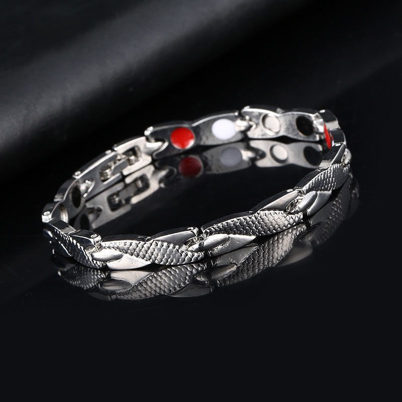 Men's Detachable Dragon Pattern Bracelet 7mm Simple Couple Bracelet New Magnetic Therapy — image 4
