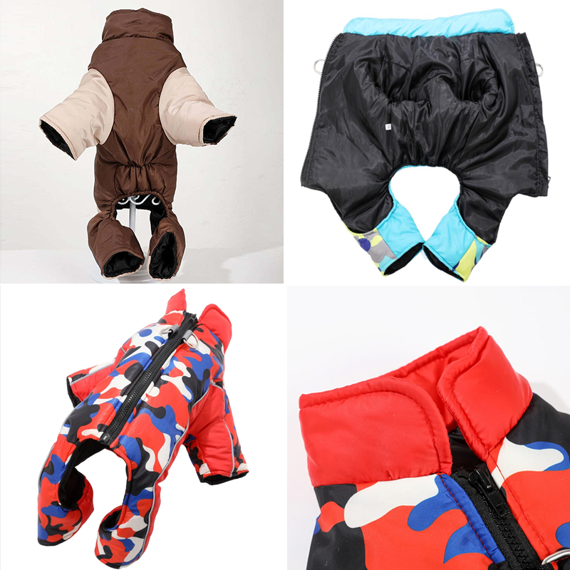 Chaquetón de invierno para perros y gatos, impermeable y reflejante con D-ringen para pequeños y medianos canes, bulldog y pug — imagen 7