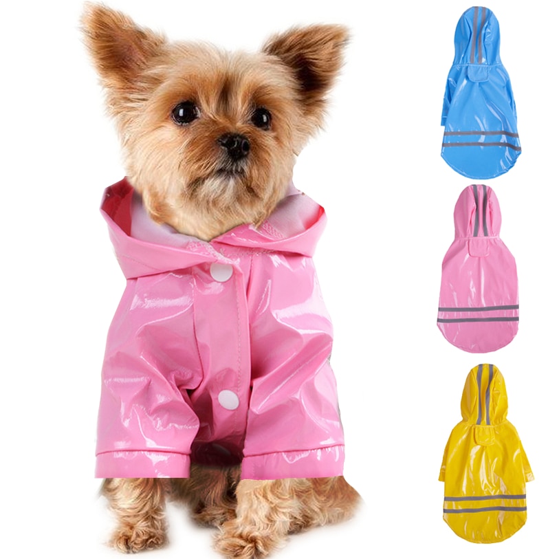 Chaquetas de Agua para Perros y Gatos de Verano S-XL Chaqueta con Capucha Impermeable para Mascotas Ropa de Vestir #F#40JE14 — imagen 1