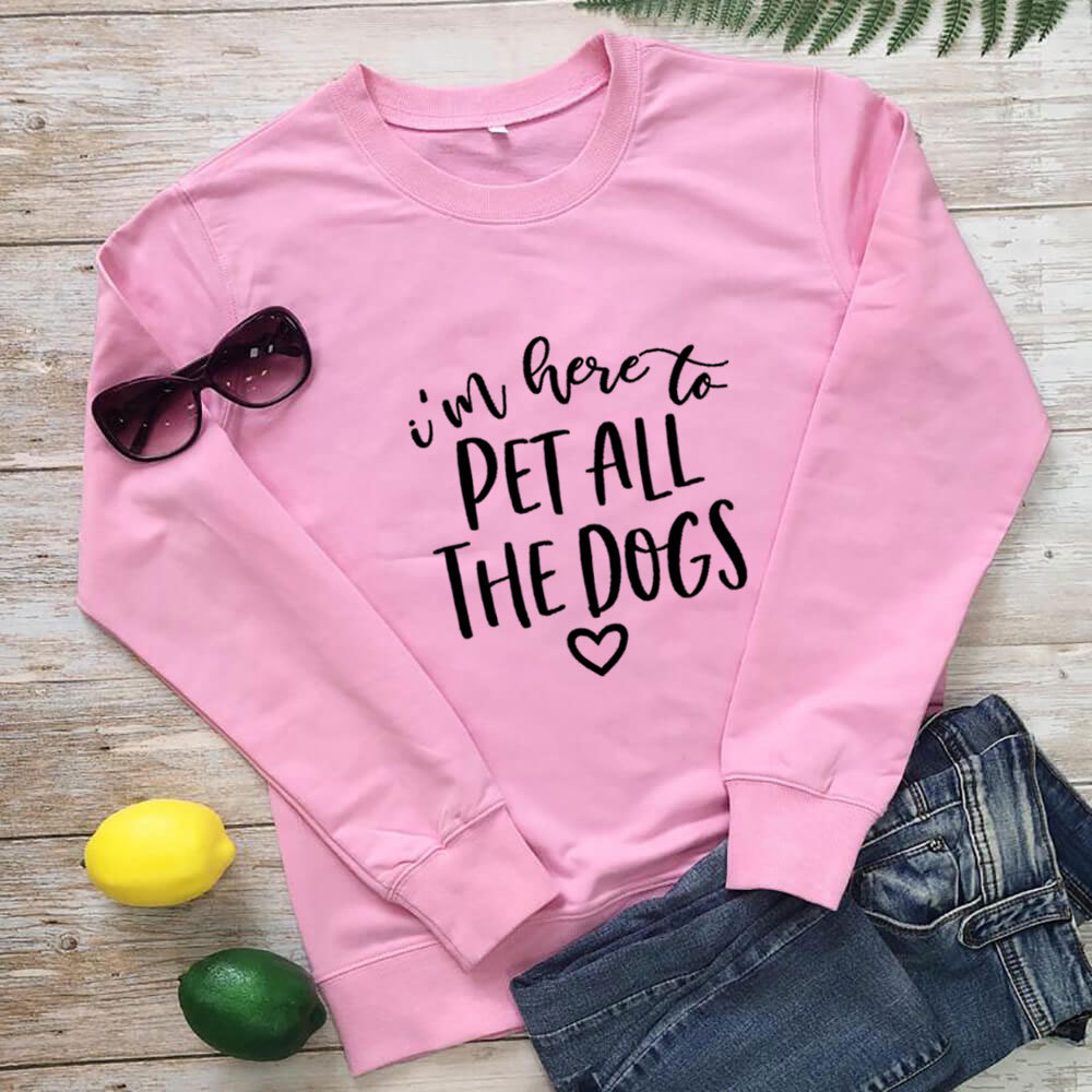 Pet All The Dogs letter printed hoodie — image 8