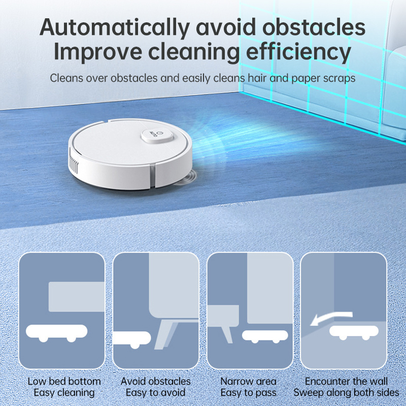 **3-in-1 Sweeping Robot: USB Charging, 1000Pa Suction, Auto-Clean for Pet Hair, Carpets & Floors** — image 5