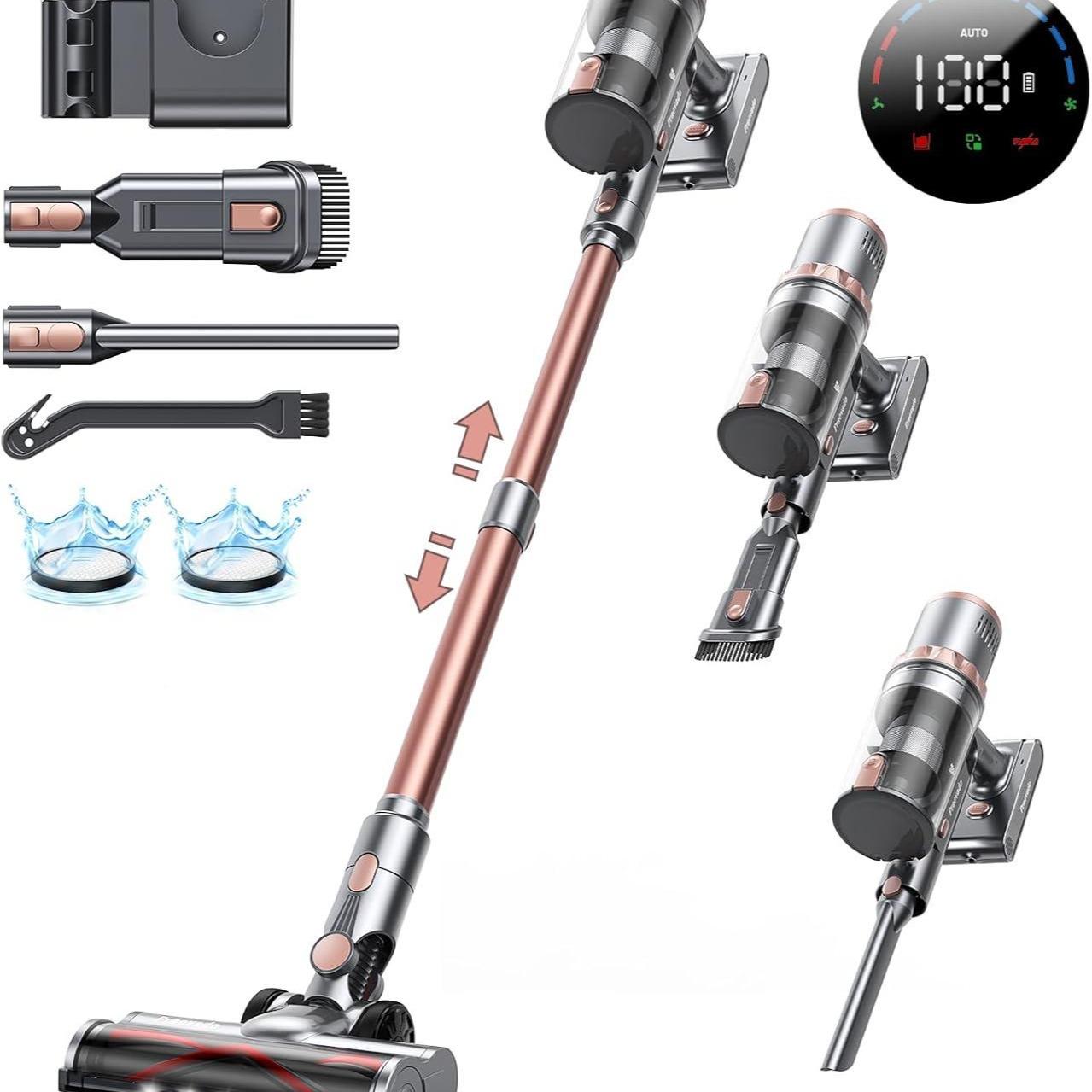 Aspiradora de mano inalámbrica para pelo de mascota con 45KPa de potente succión, pantalla táctil LED, 60 minutos de batería, ligera para el hogar — imagen 19