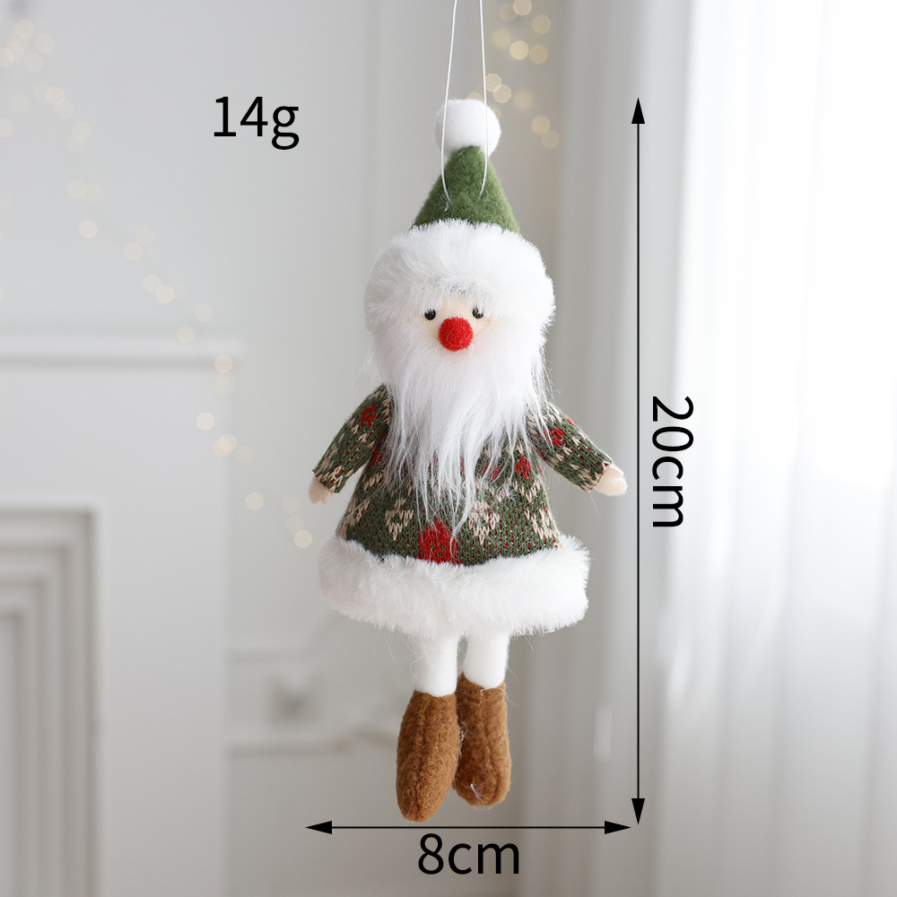 Christmas Decoration Fabric Doll Small Doll Pendant Plush Elk Santa Claus Snowman Christmas Tree Decoration — image 7