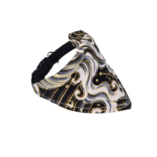 Pawstrip 6 Patterns Pet Dog Bandana Adjustable Small Dog Collar Scarf Soft Cotton Linen Cat Collar XS-XL — image 7