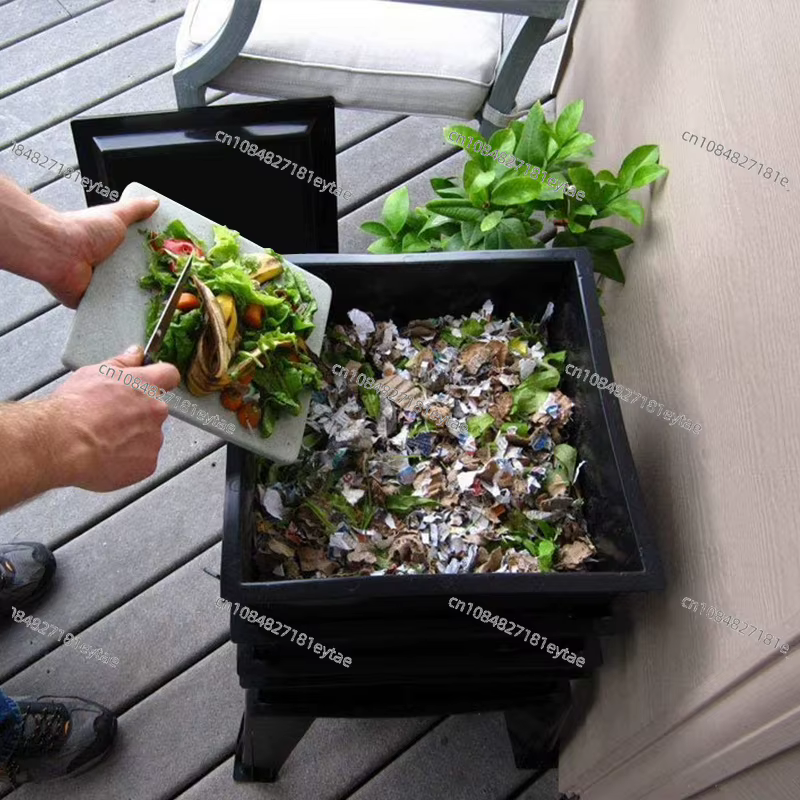Earthworm Compost Bin Tower Kitchen Waste Worm Farm Vermicomposting Box for Eco Friendly Fertilizer Plant Growth — image 5