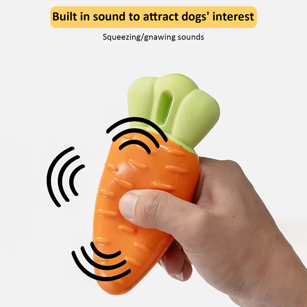 Juguetes de Zanahoria Indestructibles con Sonido para Perros Agresivos Pequeños y Medianos — imagen 3