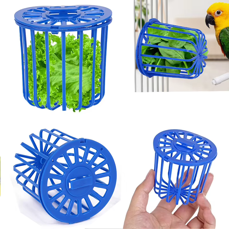 2 comederos para loro, soporte de verduras y frutas para jaula de pájaro, accesorios de jaula, cesta colgante, contenedor de comida, suministros para jaula de periquito — imagen 2