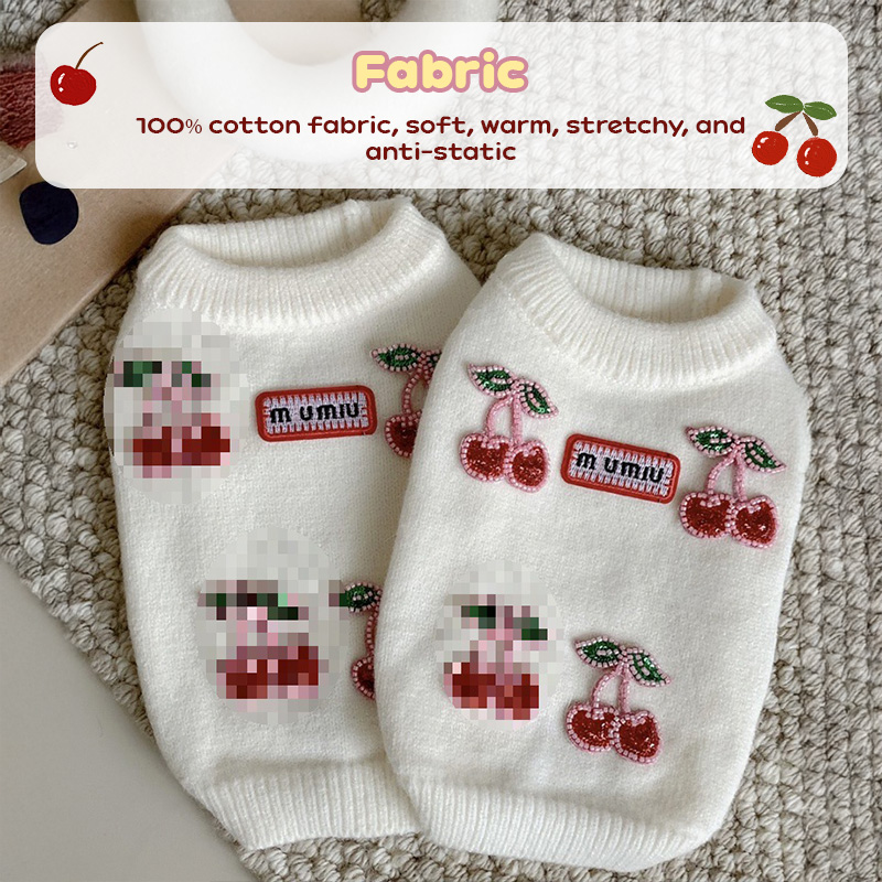 Teddy/Bichon/Maltese Winter Warm Sweater - Cute Fruit-Print Knit — image 10