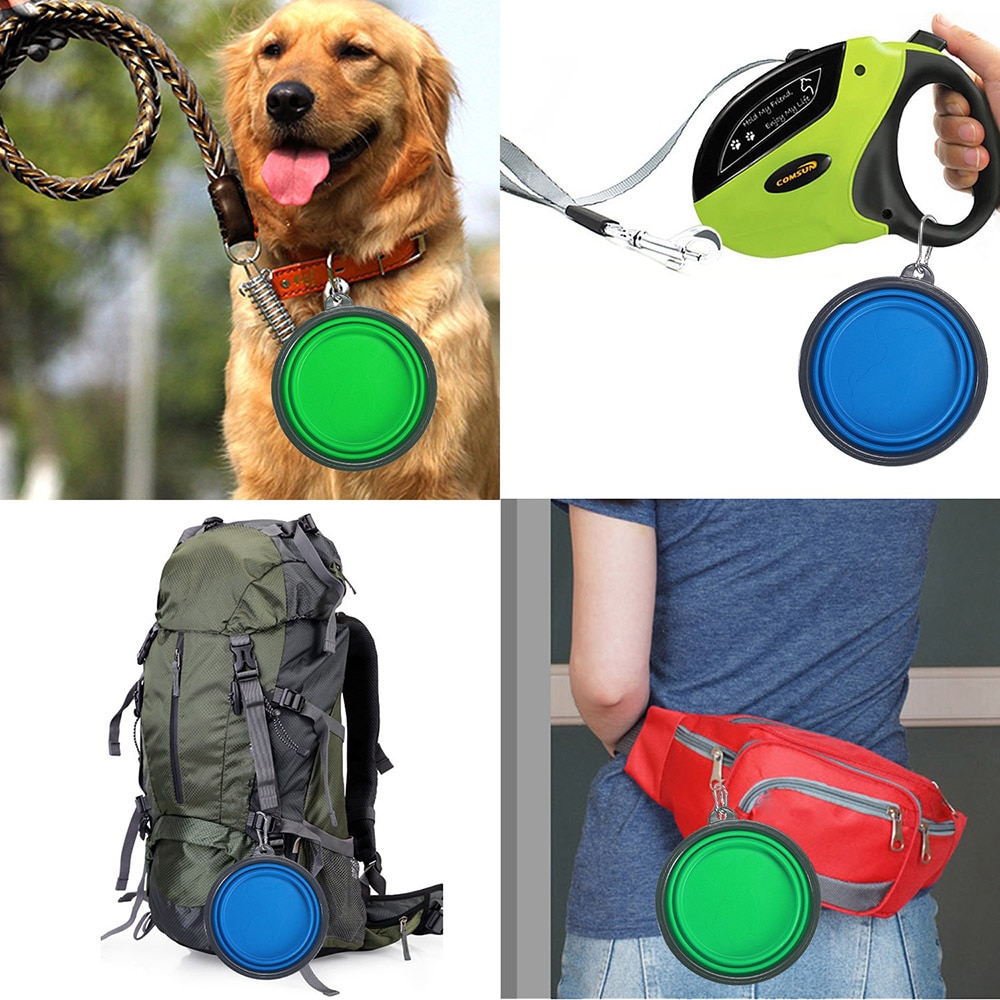 Bolsa de 1000ml para Perros y Gatos Portátil Reversible con Cierre Elástico para Viajes Caminatas Comida Agua — imagen 5